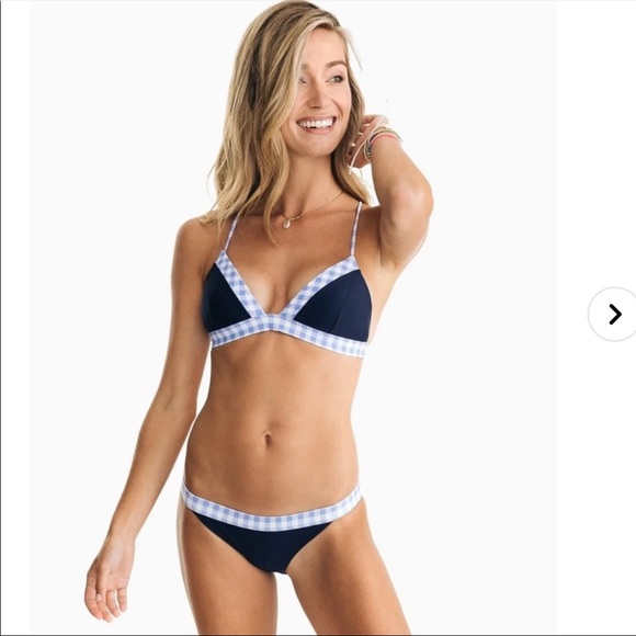 NWT 2Pc Southern Tide Oceanside Gingham Bikini Set - Picture 1 of 10